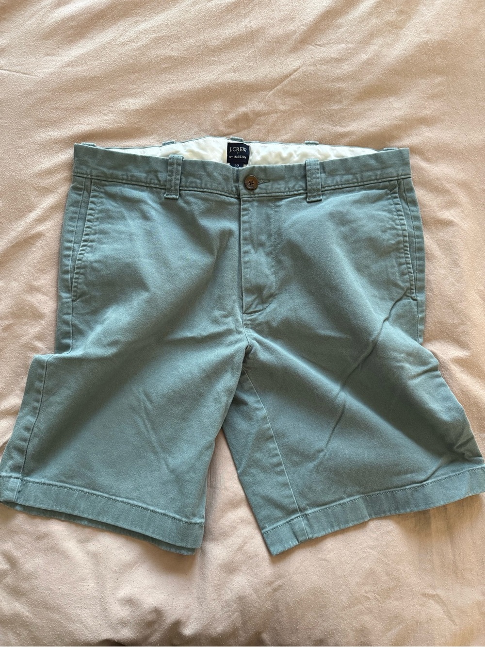 J. Crew Men’s light green Chino Shorts